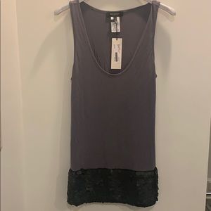 MM Couture gray sequin tank